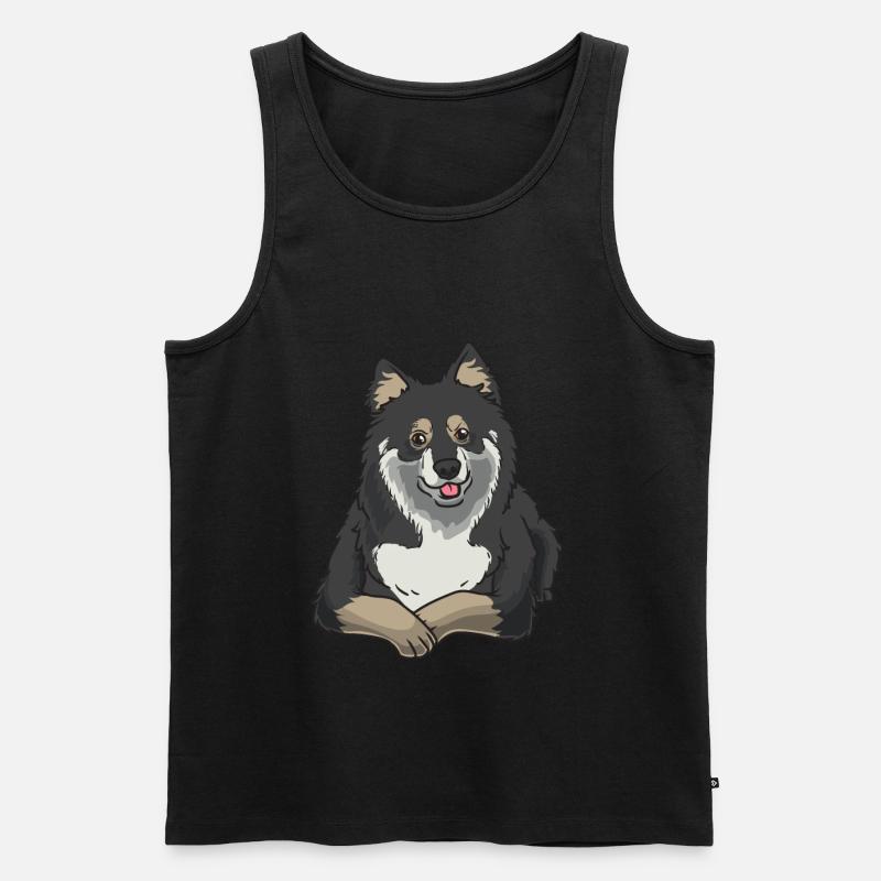 Finnischer Lapphund - Männer Premium Bio Tank Top - Schwarz