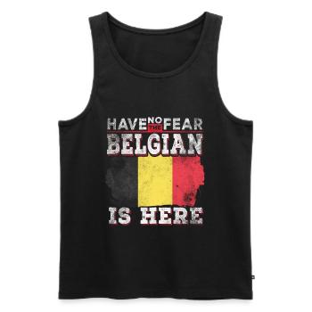 Drôle de Belge - Débardeur bio Premium Homme - noir - Devant - Michal (187cm)