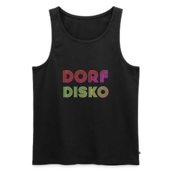 Dorfdisko Party Dorfdisco 80er 90er dorfdisco - Männer Premium Bio Tank Top - Schwarz - Vorne - AI Model Male 178 light (178cm)