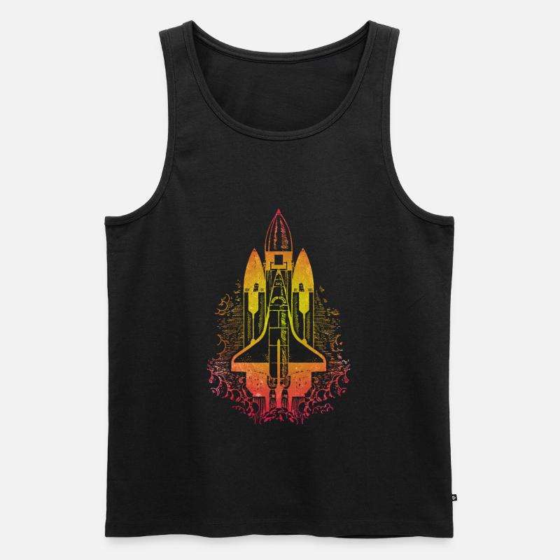 Space Shuttle Raumschiff - Männer Premium Bio Tank Top - Schwarz
