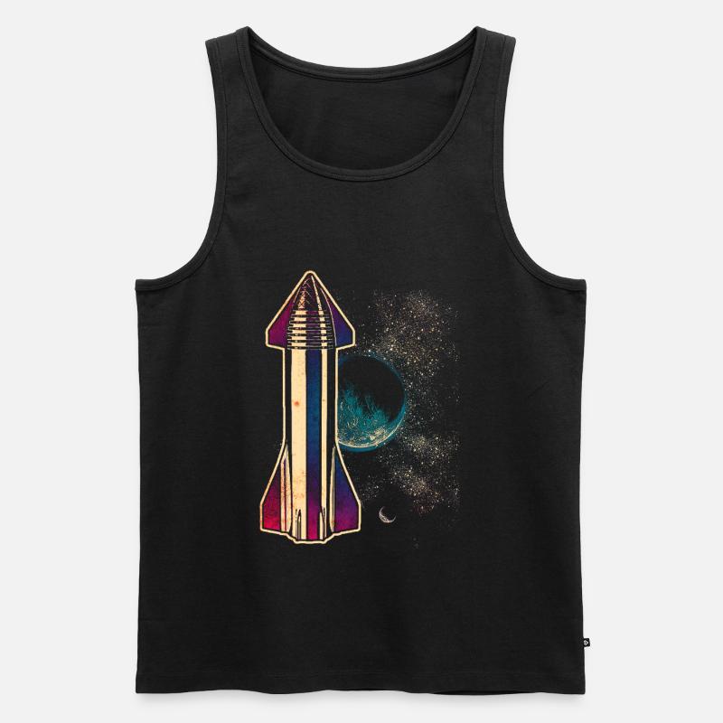 Astronave Rocket - Canottiera ecologica premium da uomo - nero