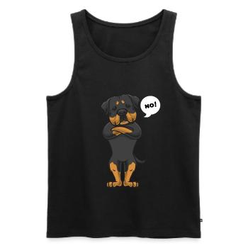 Rottweiler Hund - Débardeur bio Premium Homme - noir - Devant - AI Model Male 178 light (178cm)