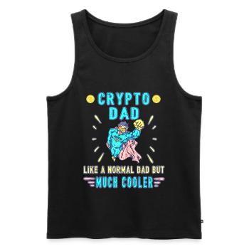 Bitcoin Crypto Father Papa Trader Crypto Money - Men's Premium Organic Tank Top - black - Front - Michal (187cm)