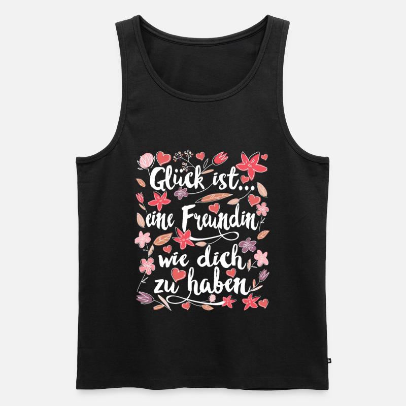 Freundin beste Freundinnen Geschenk - Männer Premium Bio Tank Top - Schwarz
