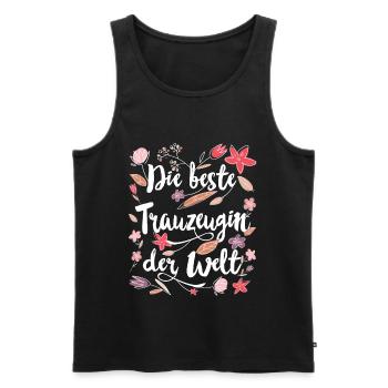 Beste Trauzeugin - Männer Premium Bio Tank Top - Schwarz - Vorne - Michal (187cm)