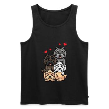 Cairn Terrier chien - Débardeur bio Premium Homme - noir - Devant - AI Model Male 178 light (178cm)