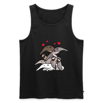 anteater - Men's Premium Organic Tank Top - black - Front - Michal (187cm)