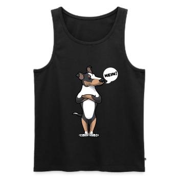 Sturer Kurzhaarcollie Collie Hund - Männer Premium Bio Tank Top - Schwarz - Vorne - Michal (187cm)