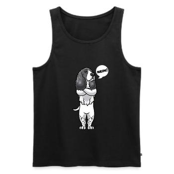 Stubborn English Springer Spaniel - Männer Premium Bio Tank Top - Schwarz - Vorne - Michal (187cm)
