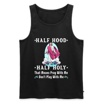 Jesus God Christ Religion Bible Jesus Christ - Men's Premium Organic Tank Top - black - Front - AI Model Male 178 light (178cm)