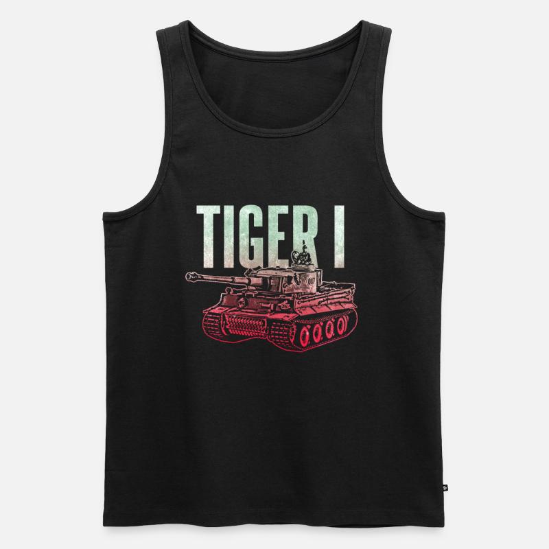 Tiger I Panzer - Männer Premium Bio Tank Top - Schwarz