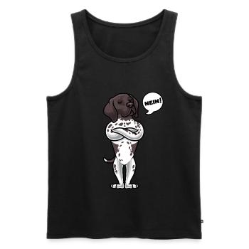 Sturer Deutsch Kurzhaar Hund - Männer Premium Bio Tank Top - Schwarz - Vorne - Michal (187cm)