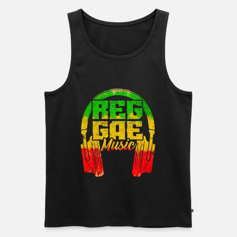 Reggae Musik - Männer Premium Bio Tank Top - Schwarz