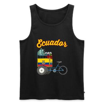 Ecuador design for Ecuatorianos - Débardeur bio Premium Homme - noir - Devant - AI Model Male 178 light (178cm)