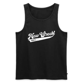 New Utrecht Brooklyn New York City - Débardeur bio Premium Homme - noir - Devant - AI Model Male 178 light (178cm)