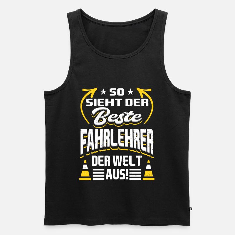 Bester Fahrlehrer - Männer Premium Bio Tank Top - Schwarz