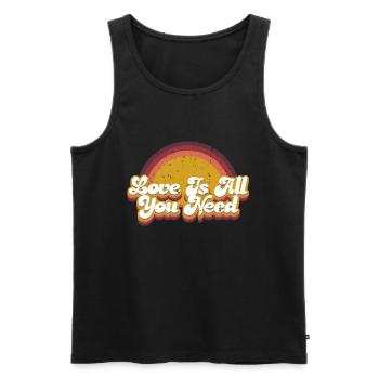 Love is All You Need - Männer Premium Bio Tank Top - Schwarz - Vorne - Michal (187cm)