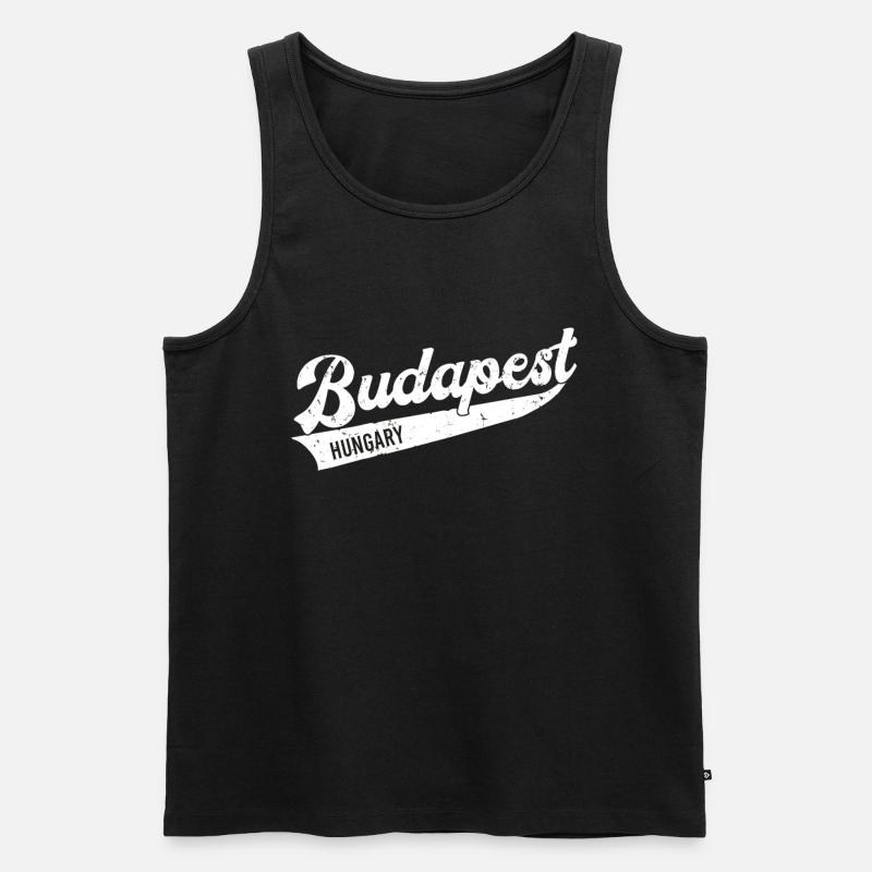 Budapest, Hungary - Männer Premium Bio Tank Top - Schwarz