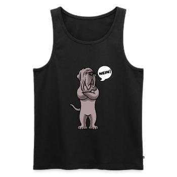 Mastino Napoletano Hund Neapolitanischer Mastiff - Männer Premium Bio Tank Top - Schwarz - Vorne - Michal (187cm)