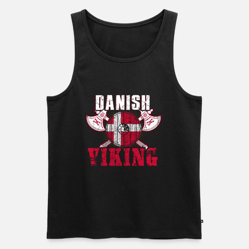 Dänemark Wikinger - Männer Premium Bio Tank Top - Schwarz