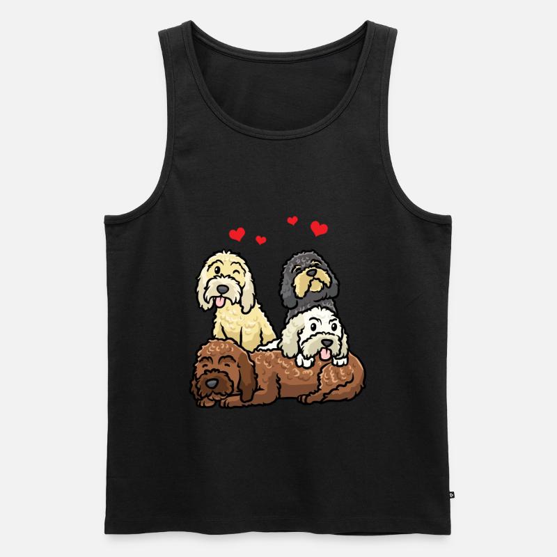 Cockapoo Hund Cockerpoo - Männer Premium Bio Tank Top - Schwarz