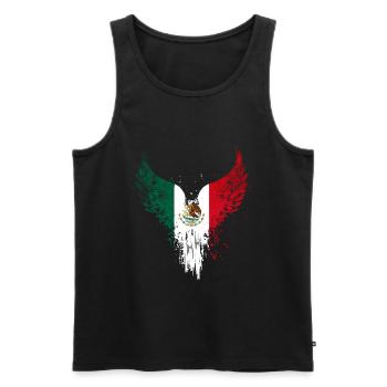 Drapeau du Mexique - Débardeur bio Premium Homme - noir - Devant - AI Model Male 178 light (178cm)
