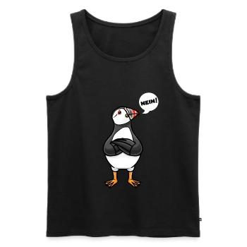 Sturer Papageitaucher Puffin Ornithologe - Männer Premium Bio Tank Top - Schwarz - Vorne - Michal (187cm)