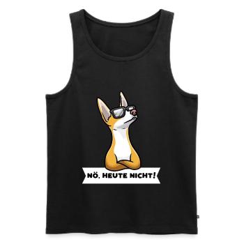 Sturer Podenco Ibicenco Hund lustig Hundefan - Männer Premium Bio Tank Top - Schwarz - Vorne - Michal (187cm)