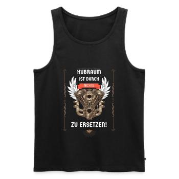Hubraum ist durch nichts zu ersetzen - Männer Premium Bio Tank Top - Schwarz - Vorne - Michal (187cm)