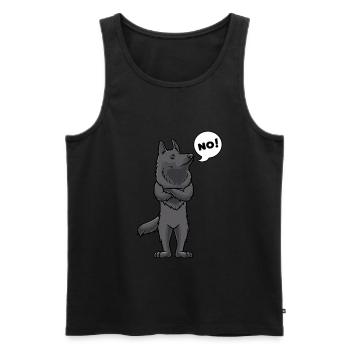 Groenendael Chien Berger Belge Têtu - Débardeur bio Premium Homme - noir - Devant - AI Model Male 178 light (178cm)
