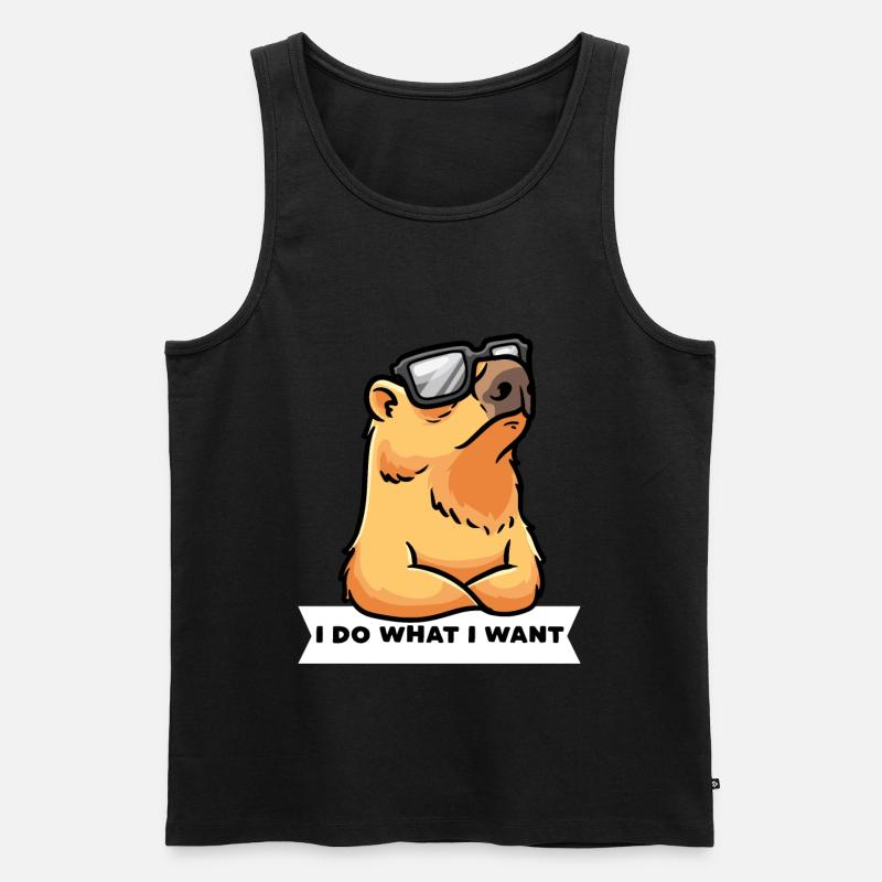 Capybara Capybara Persistent Capybara - Men's Premium Organic Tank Top - black