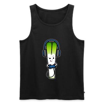 Leek Gambler Gamer Contrôleur de jeu vidéo - Débardeur bio Premium Homme - noir - Devant - Michal (187cm)