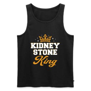 Kidney Stone Sufferer Humor Kidney Stones King - Men's Premium Organic Tank Top - black - Front - AI Model Male 178 light (178cm)