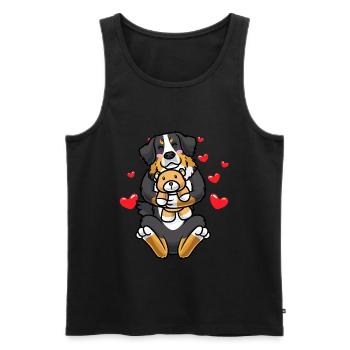 Bernese Mountain Dog Dürrbächler Dog Bernese - Men's Premium Organic Tank Top - black - Front - Michal (187cm)