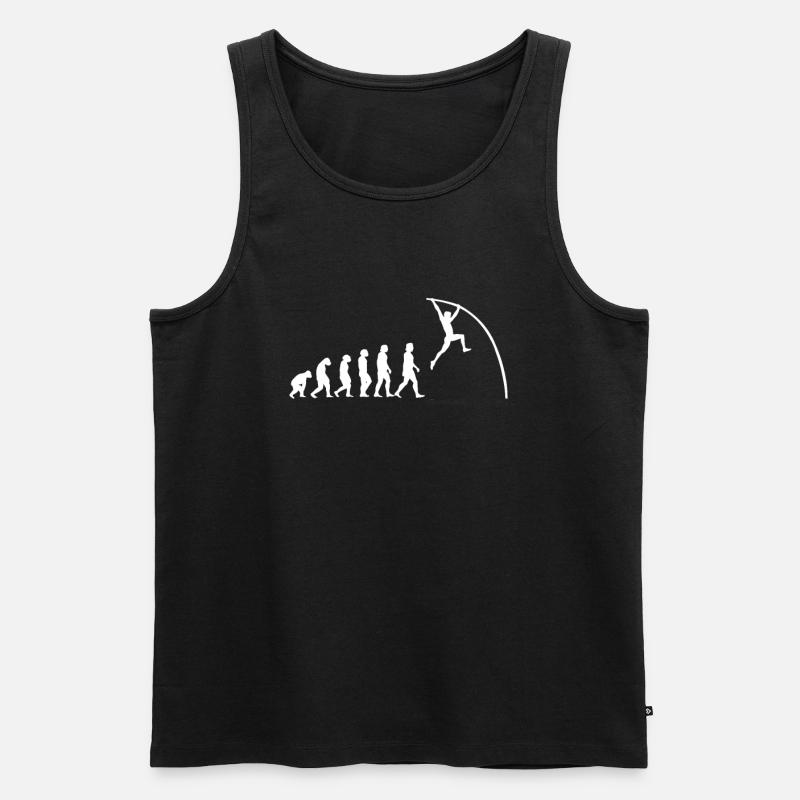 Stabhochsprung Leichtathletik Evolution - Männer Premium Bio Tank Top - Schwarz