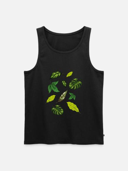 Indoor Plants Plants Leaves - Men's Premium Organic Tank Top - black