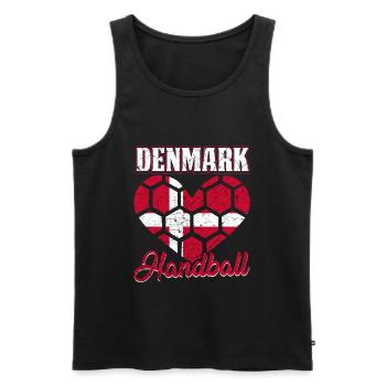 Denmark Handball - Men's Premium Organic Tank Top - black - Front - Michal (187cm)