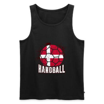 Denmark Handball - Men's Premium Organic Tank Top - black - Front - Michal (187cm)