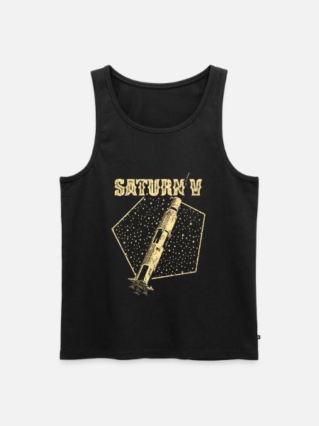 Saturn V Moon Rocket - Men's Premium Organic Tank Top - black