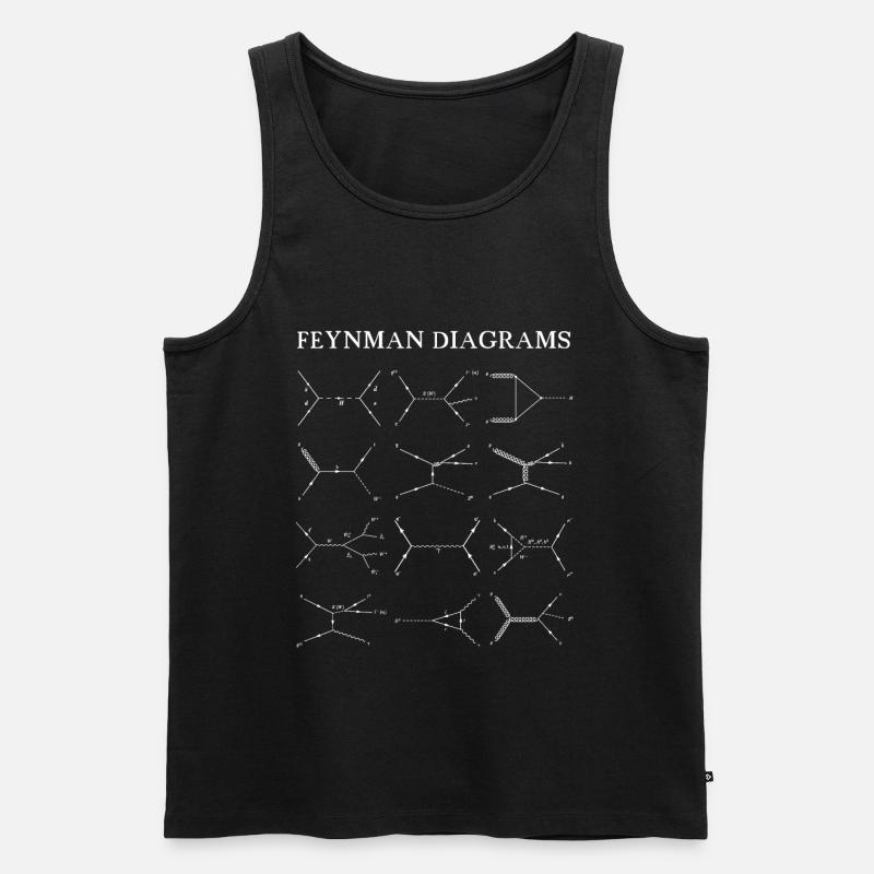 Feynman Diagramme Quantenmechanik Physik - Männer Premium Bio Tank Top - Schwarz