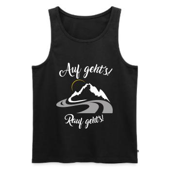 Motoradfahrer Geschenk mit Spruch - Männer Premium Bio Tank Top - Schwarz - Vorne - Michal (187cm)