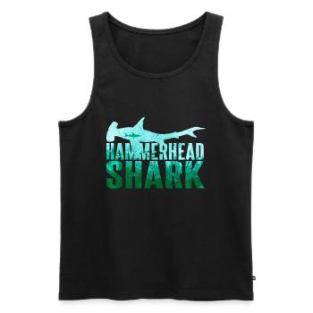 Hammerhead Shark Shark Shark - Men's Premium Organic Tank Top - black - Front - Michal (187cm)