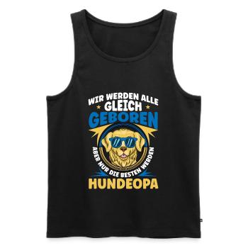 Hunde Opa Bester Hundeopa Enkelhund Großeltern - Männer Premium Bio Tank Top - Schwarz - Vorne - Michal (187cm)