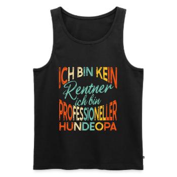 Hunde Opa Professioneller Hundeopa Enkelhund - Männer Premium Bio Tank Top - Schwarz - Vorne - Michal (187cm)