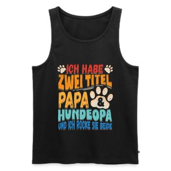 Hunde Opa Bester Hundeopa Enkelhund Großeltern - Männer Premium Bio Tank Top - Schwarz - Vorne - Michal (187cm)