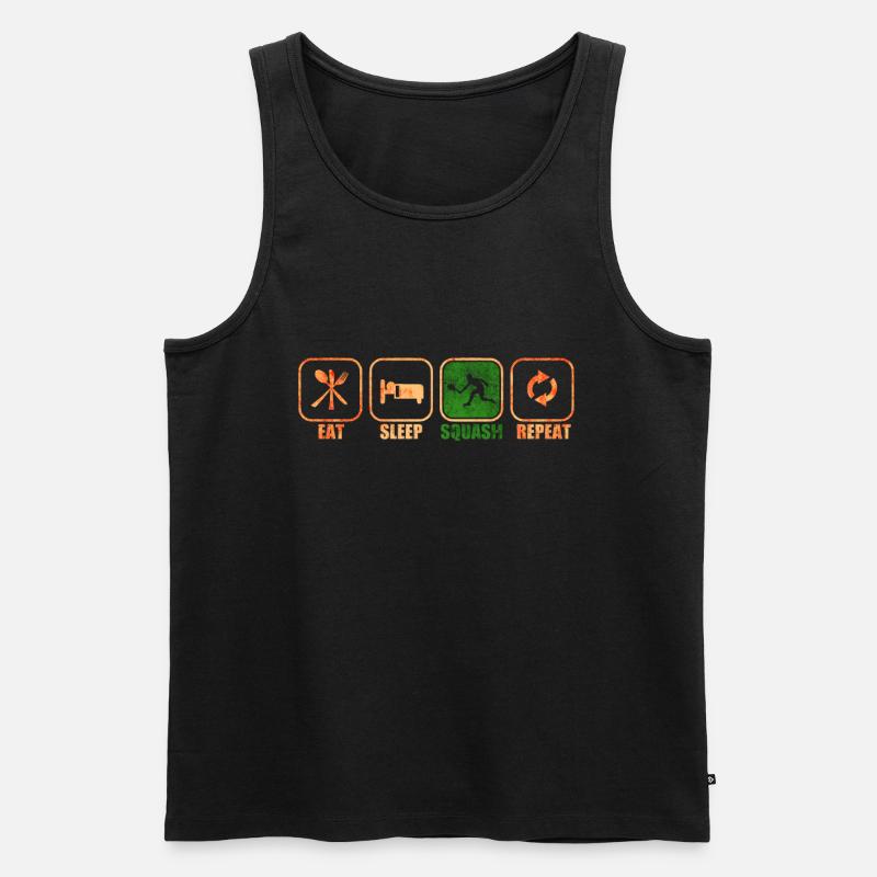 Squash - Männer Premium Bio Tank Top - Schwarz