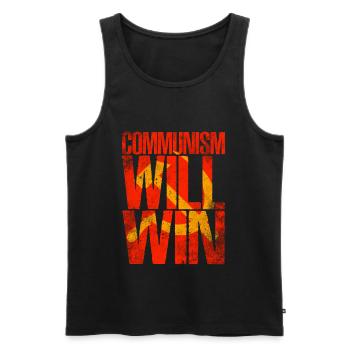 Le communisme triomphera - Débardeur bio Premium Homme - noir - Devant - AI Model Male 178 light (178cm)