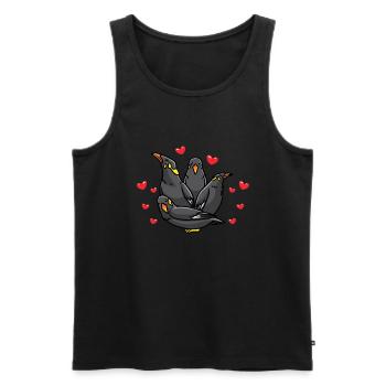 Beo Bird Mynah Amateurs d’oiseaux - Débardeur bio Premium Homme - noir - Devant - Michal (187cm)