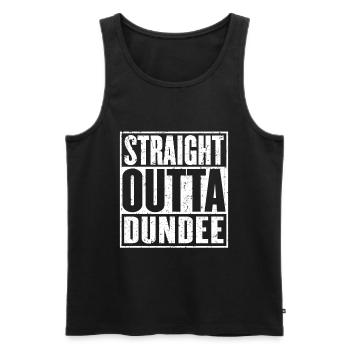 Straight Outta Dundee Vintage - Débardeur bio Premium Homme - noir - Devant - Michal (187cm)