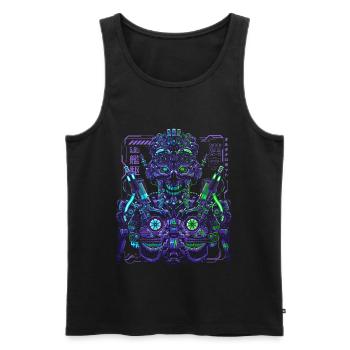 Cyber Robot - Men's Premium Organic Tank Top - black - Front - AI Model Male 178 light (178cm)